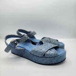 Pons Quintana Light Blue Woven Sandals